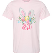 Monogram Bunny Ears with Eggs Tee