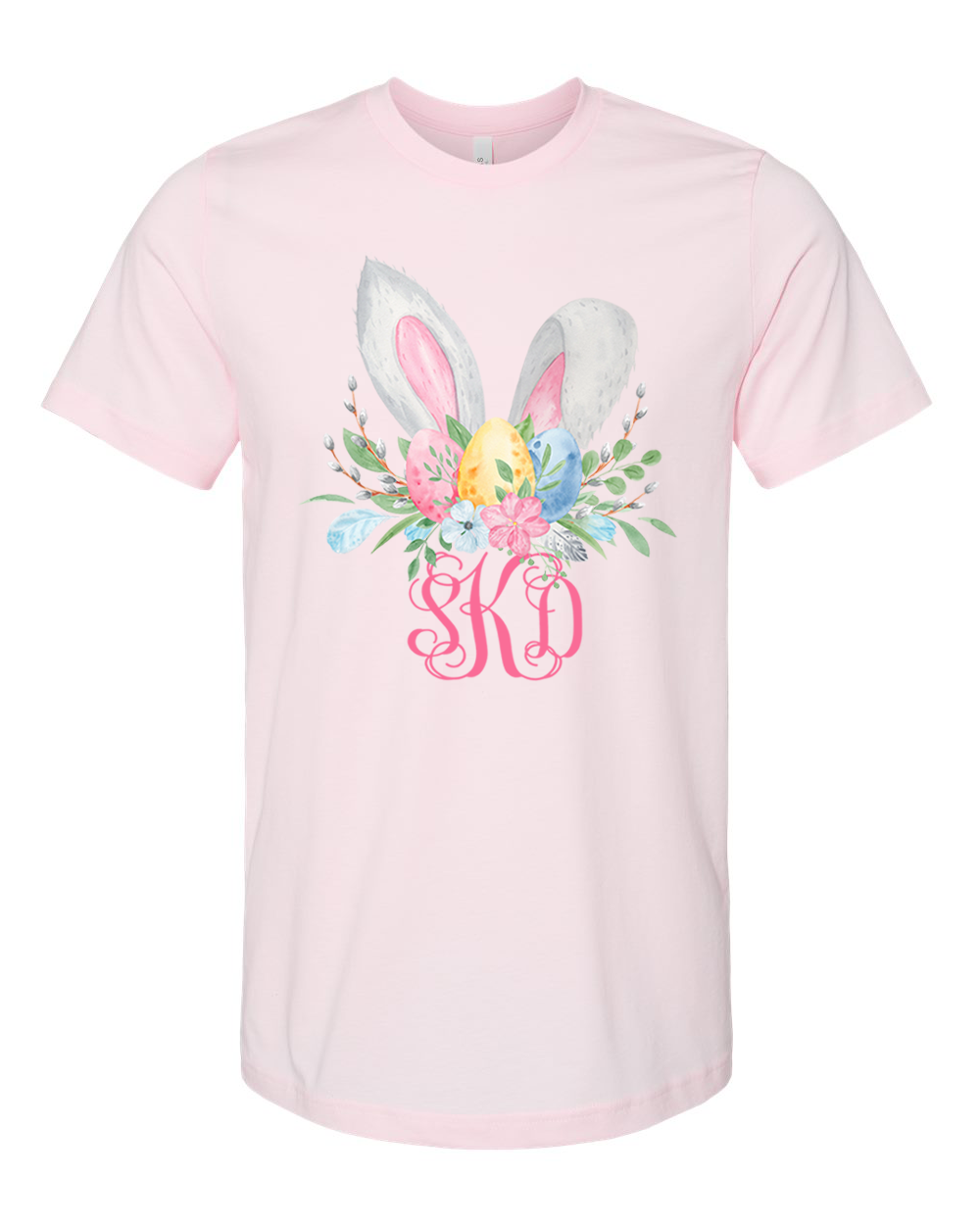 Monogram Bunny Ears with Eggs Tee
