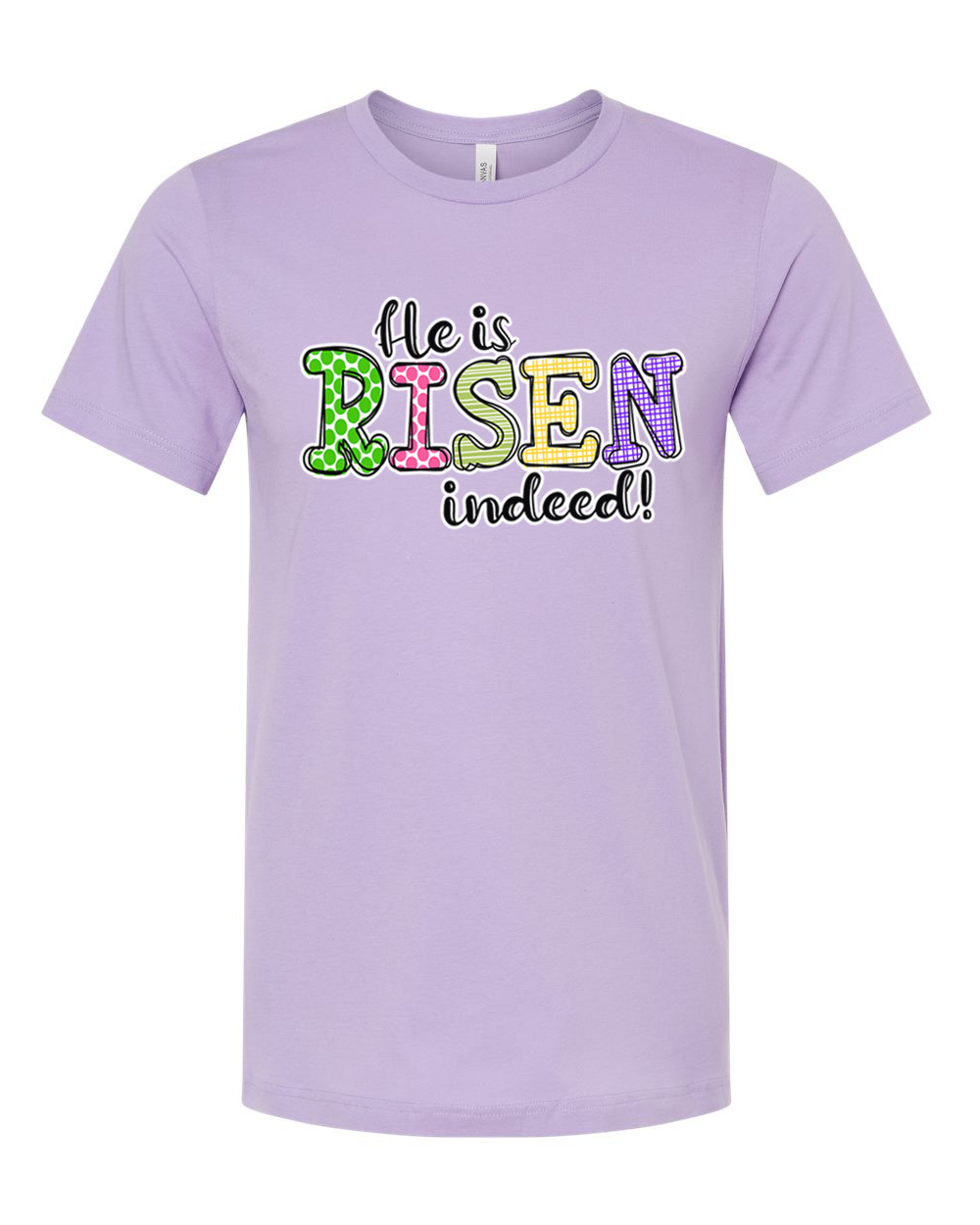 He Is Risen Indeed Colorful Christian Easter Tee