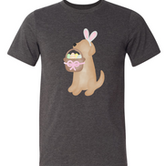 Dog Girl Yellow Lab Easter Tee