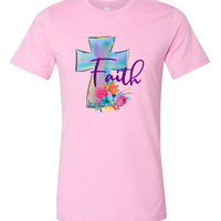 Faith Watercolor Cross Tee