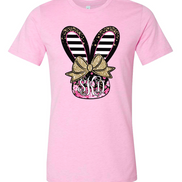 Monogram Black and Rose Bunny Head Easter Tee