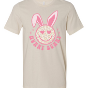 Hunny Bunny Retro Leopard Smiley Face Bunny Tee