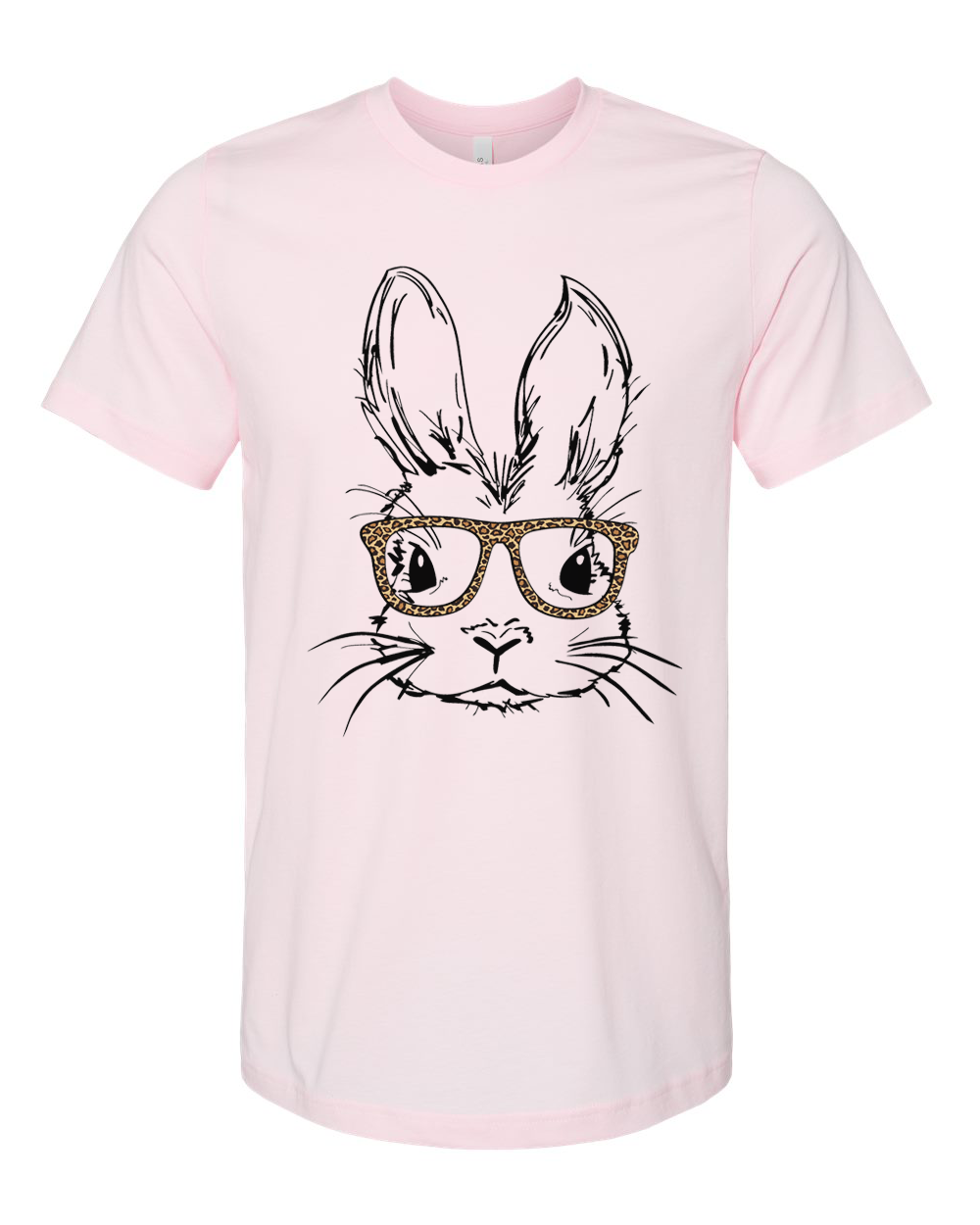 Bunny with Leopard Glasses Easter Tee