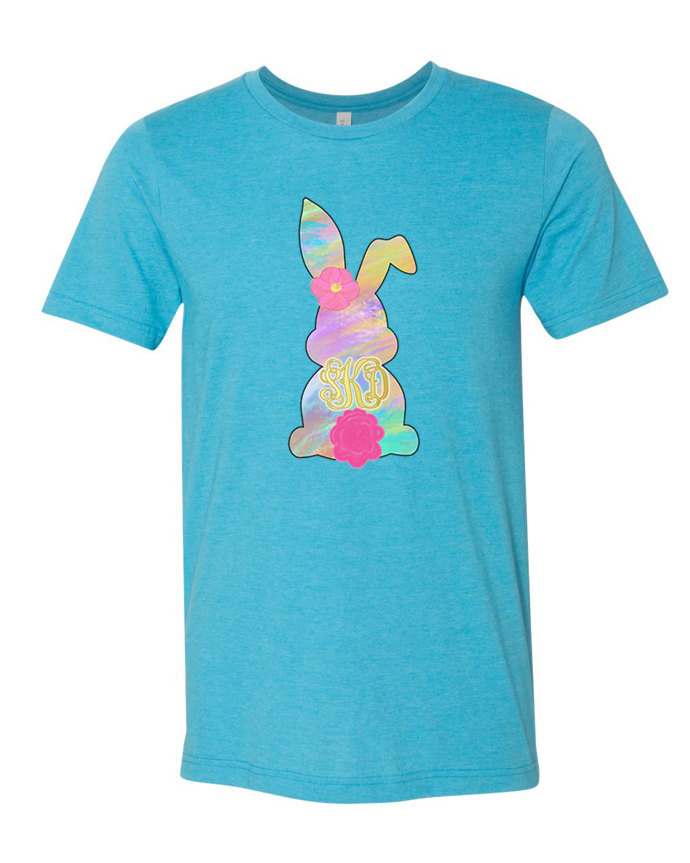 Monogram Pastel Easter Bunny Tee