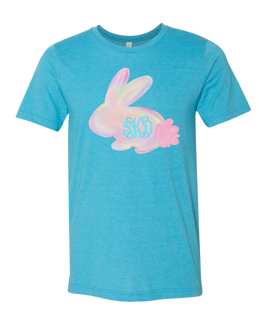 Monogram Watercolor Bunny Easter Tee