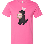 Dog Girl Black Lab Easter Tee