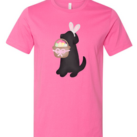 Dog Girl Black Lab Easter Tee