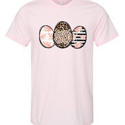Monogram Leopard Rose Gold Easter Eggs Tee