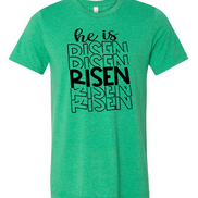He Is Risen Mirror Print Christian Easter Tee