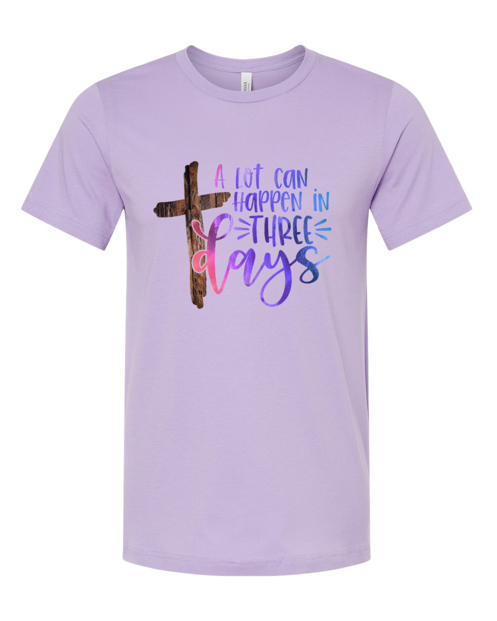 A Lot Can Happen in 3 Days Cross Easter Tee