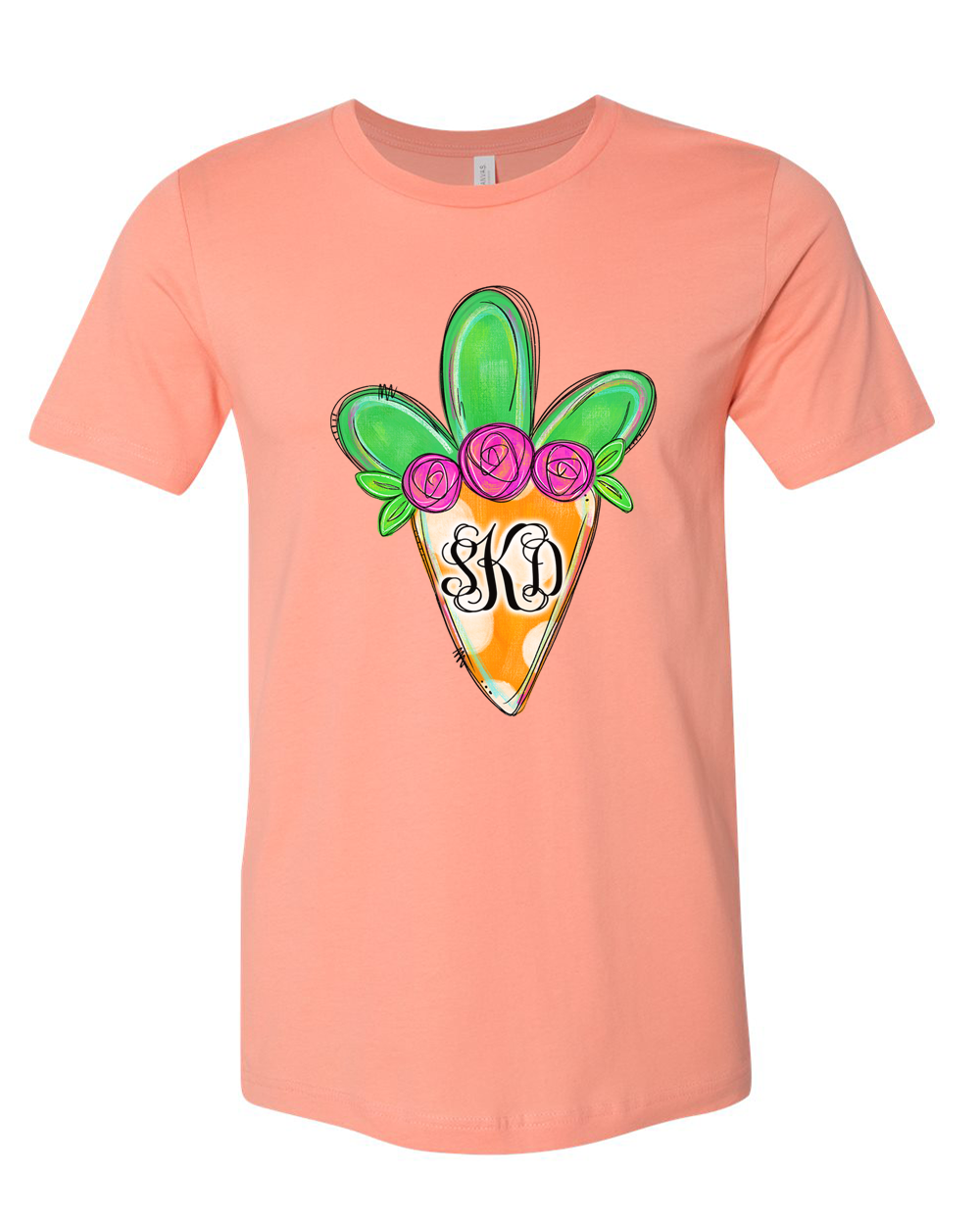 Monogram Easter Carrot Tee