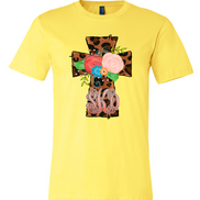 Monogram Leopard Print Cross Tee