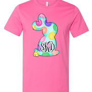 Monogram Fun Polka Dot Easter Bunny Tee