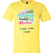 Personalized Shirt For Nana Every Bunny's Favorite & Easter Eggs with Custom Grandkids Name Easter Day Tee