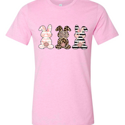 Monogram Leopard Rose Gold Bunnys Tee