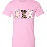 Monogram Leopard Rose Gold Bunnys Tee