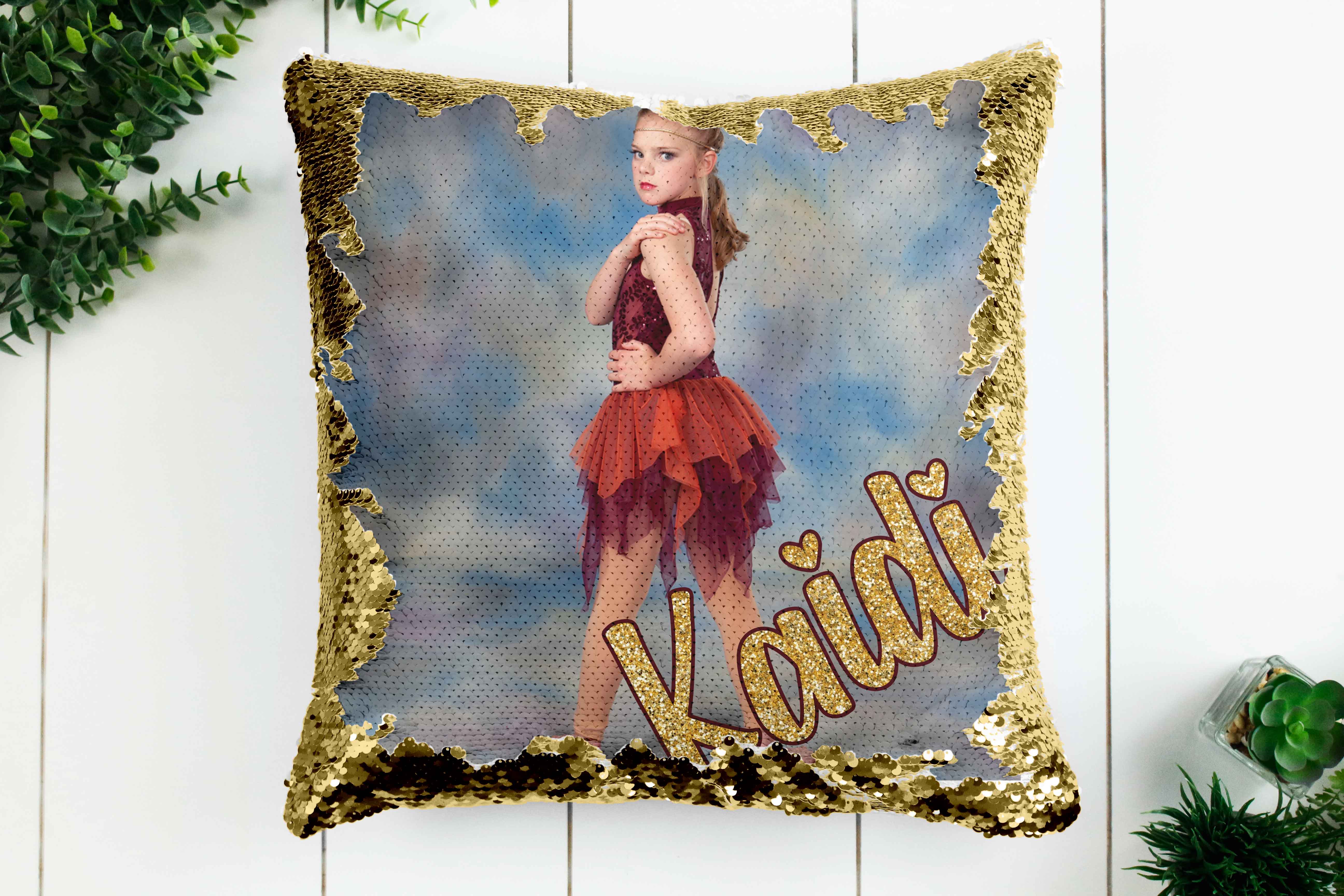 Personalized Flip Sequin Photo Pillow - Too Cute Custom Designs