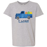 Personalized Easter Truck with Custom Name Easter Day Tee