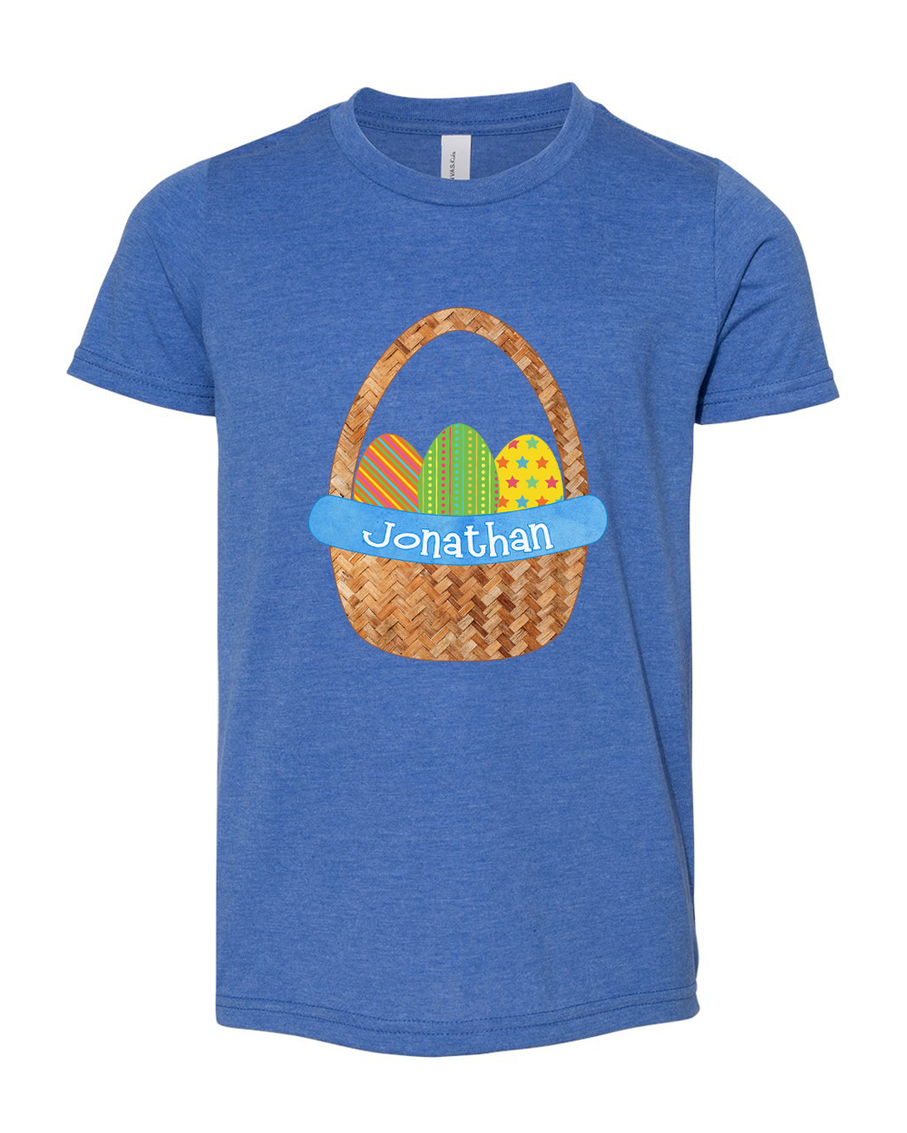 Personalized Boy Easter Basket Shirt with Custom Name Easter Day Tee